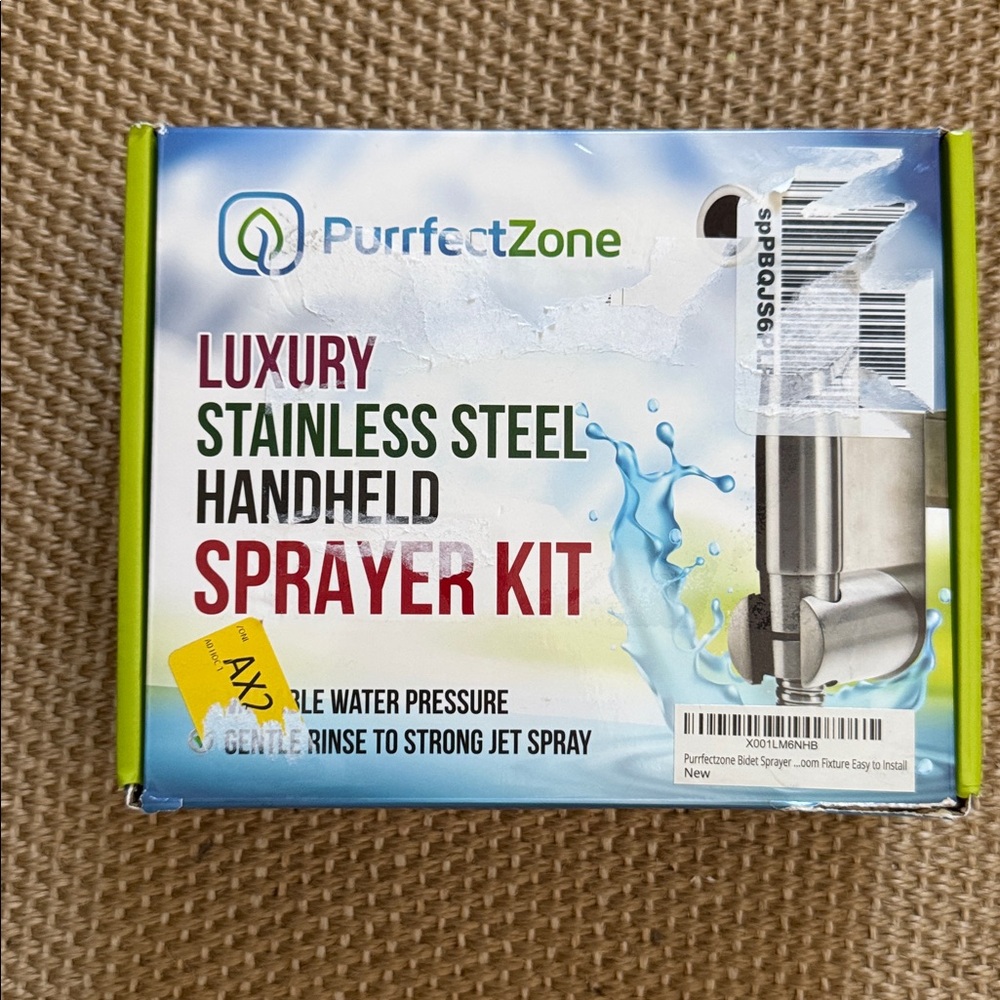 PurrfectZone Stainless Steel Handheld Sprayer Kit - For toilet
